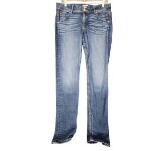 Hudson Jeans Nico Mid Rise Straight Leg Women's Blue Denim Size 31